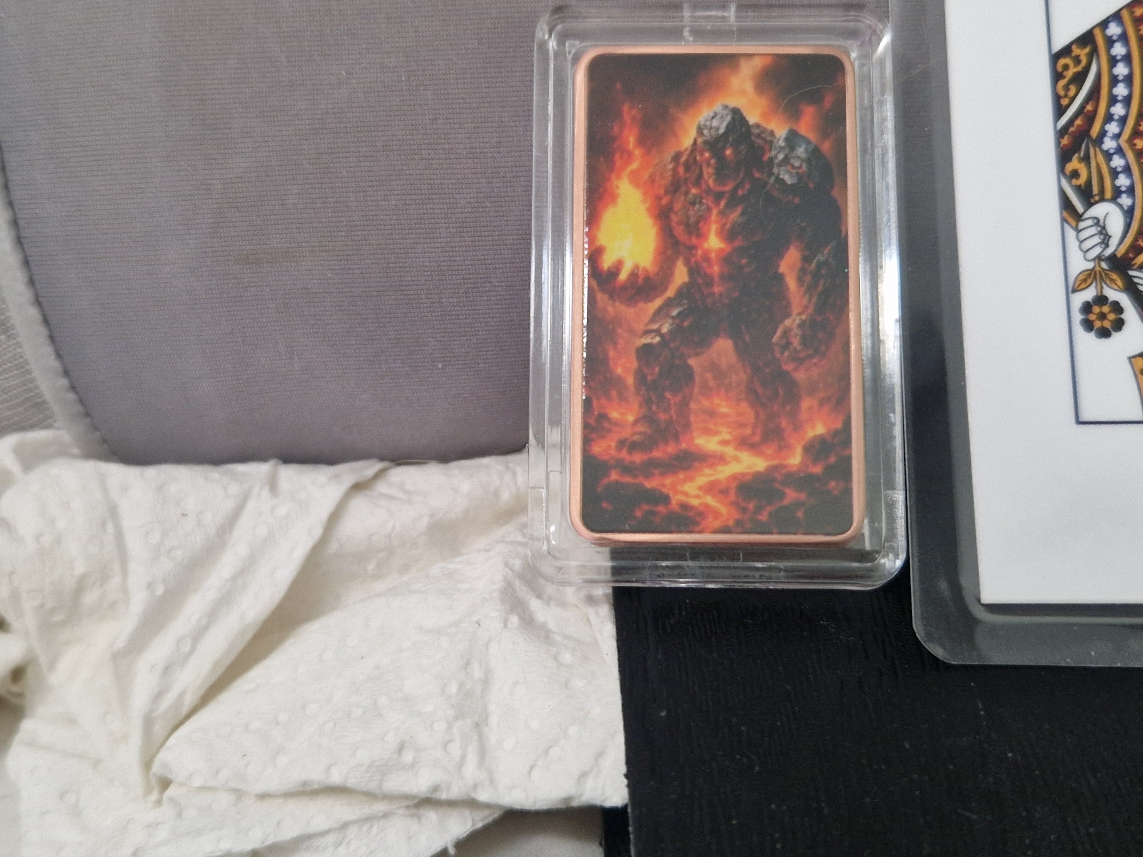 AMixed selection of highly collectable playing cards with grains of silver. And 1oz pure Copper.