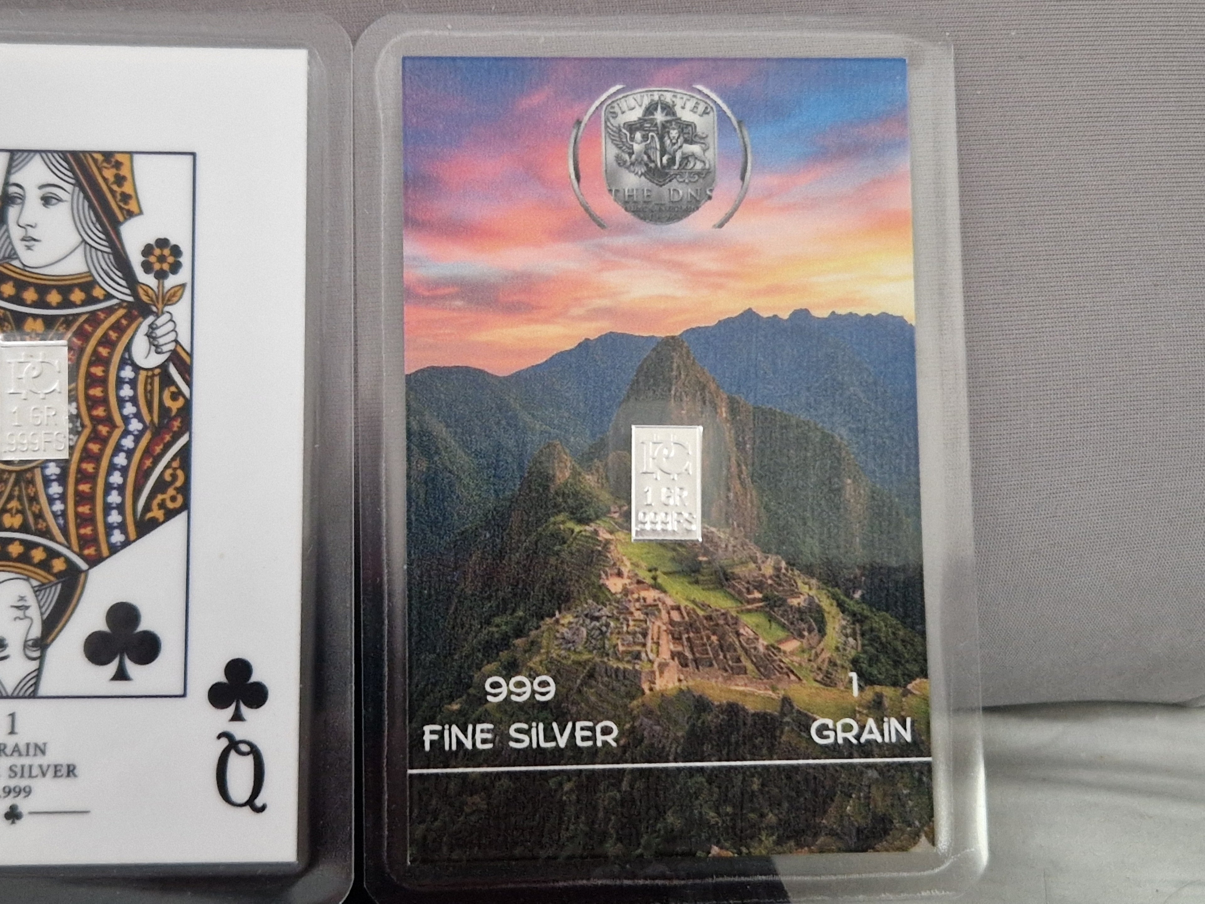 AMixed selection of highly collectable playing cards with grains of silver. And 1oz pure Copper.