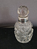 A lovely Antique Solid Silver Hallmarked Glass Perfume Bottle. 1921.