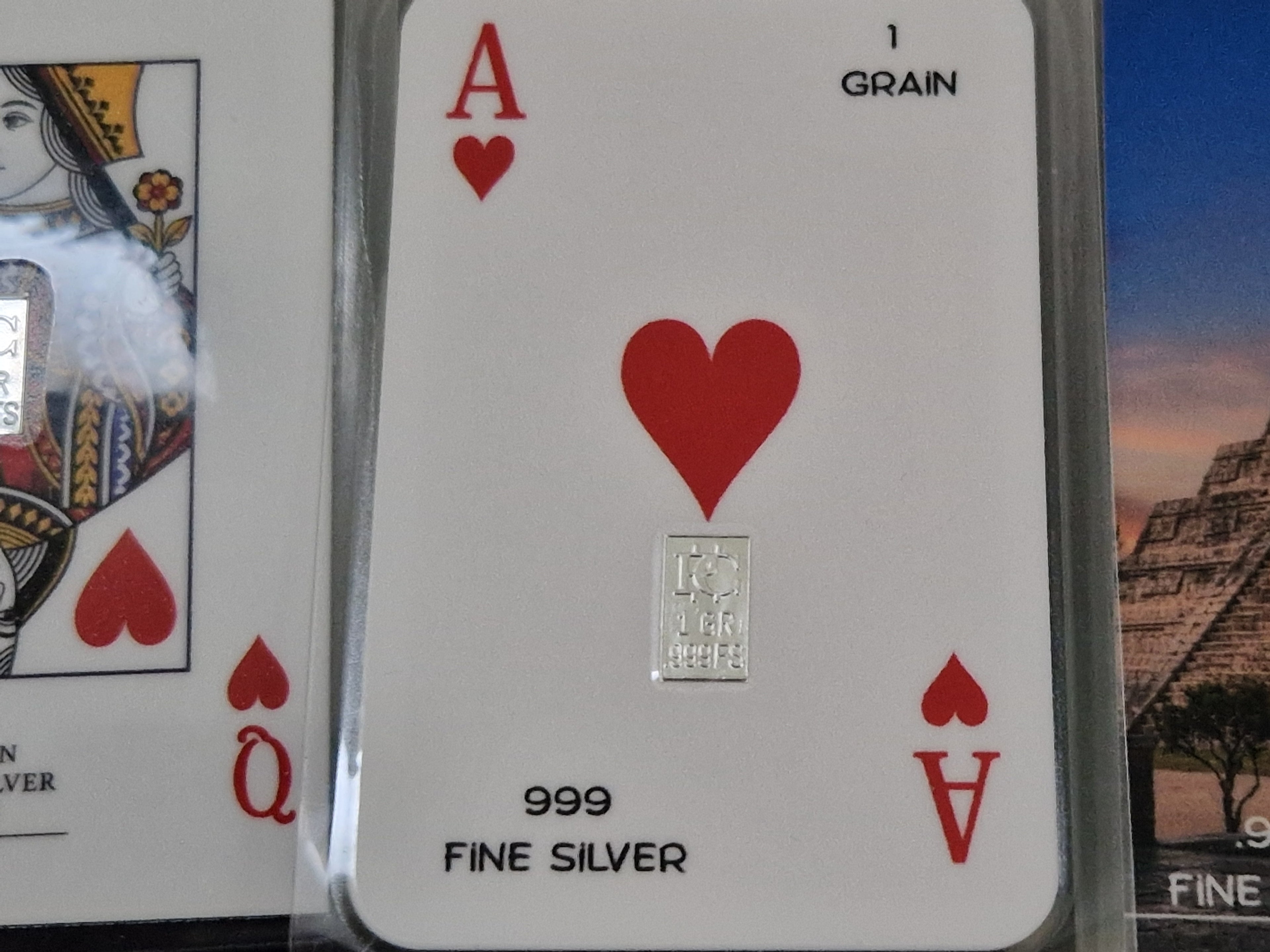 A Selection of playing Cards. With a twist. Their be silver grains, and 24ct 1/4 Grain Gold.