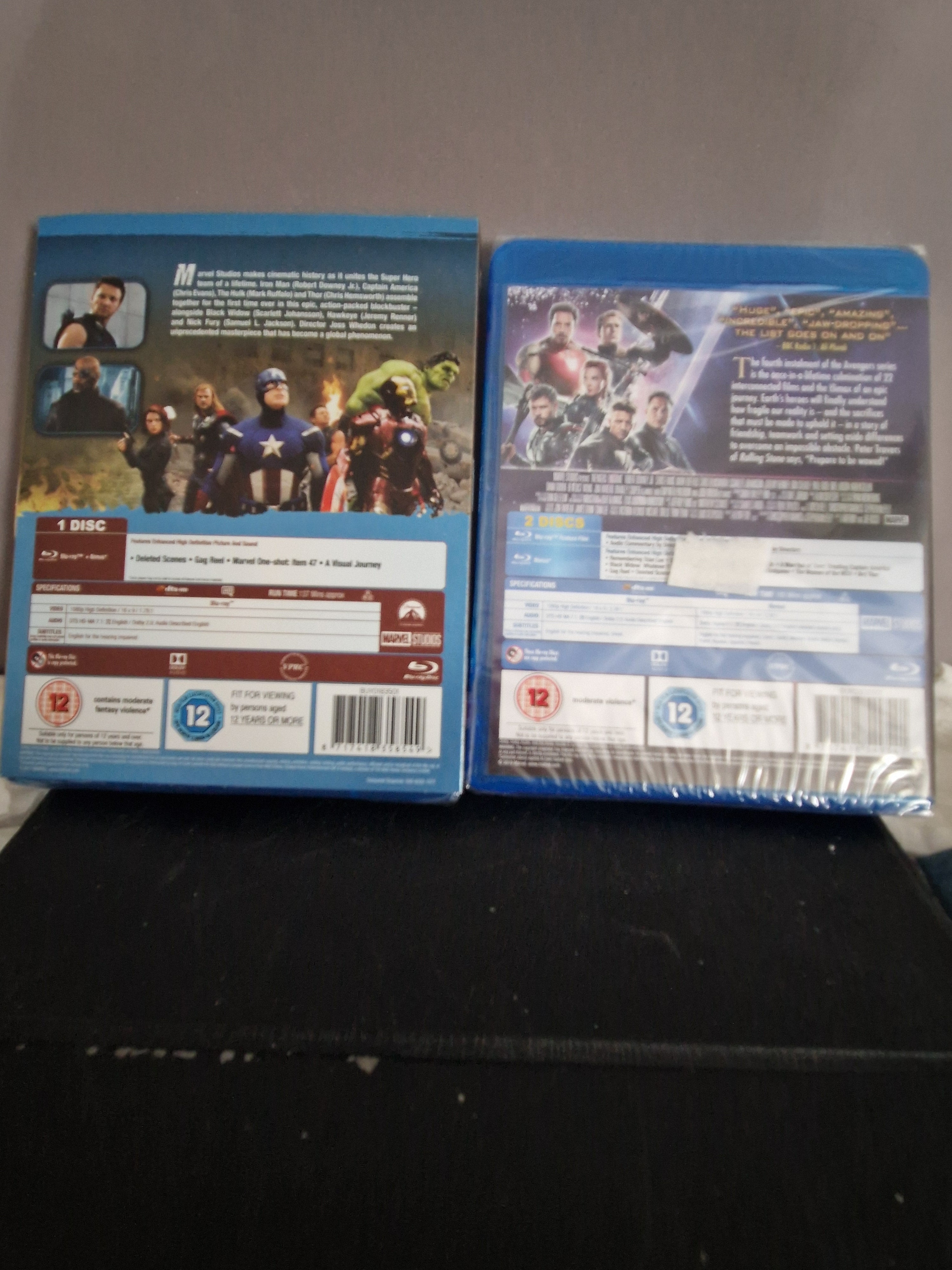 Avengers Double Pack Blue Ray Version. Brandnew Unopened. One with Sleeve