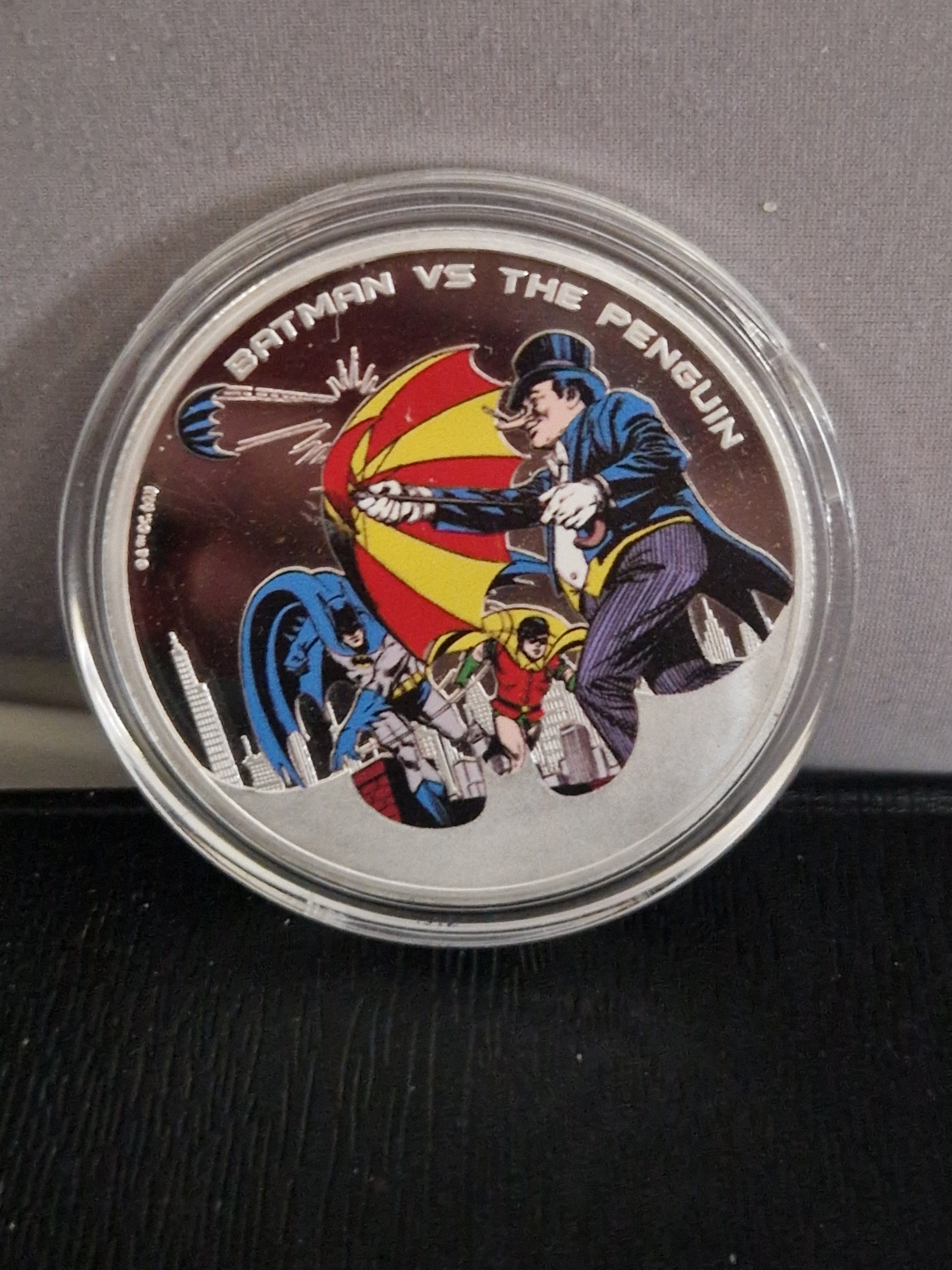 A Genuine Official Batman Vs Penguin Commemorative Coin.