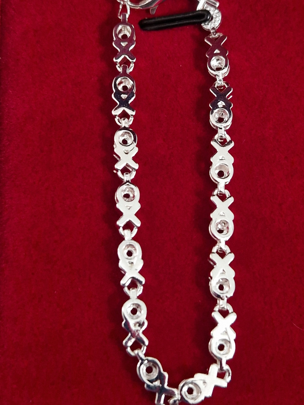 A Noughts and Crosses Hallmarked 925 Solid Silver  Bracelet.