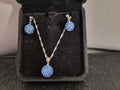 A Beautiful Hallmarked 925 Silver Necklace and Stud Earrings Set.