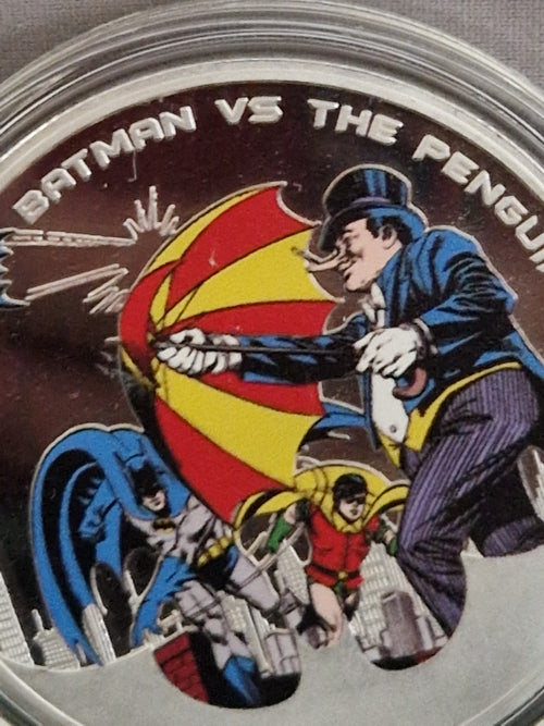 A Genuine Official Batman Vs Penguin Commemorative Coin.