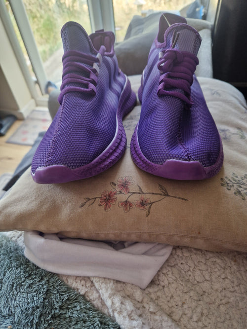 A Brandnew purple pair of size 42/ UK 7.5 Trainers.